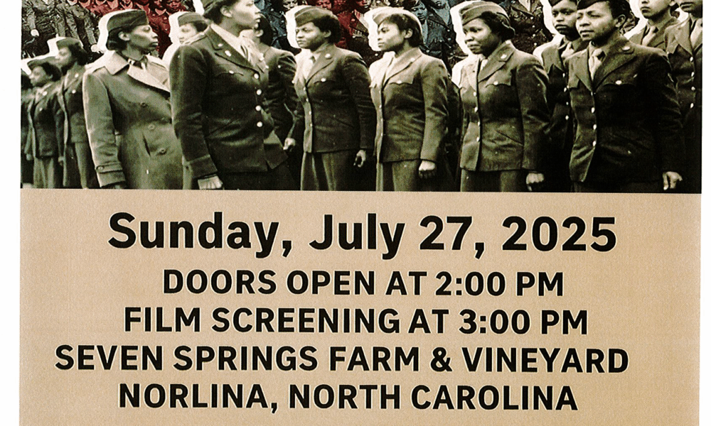 6888th film screening seven springs farm and vineyard norlina nc july 27 2025