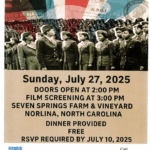 6888th film screening seven springs farm and vineyard norlina nc july 27 2025
