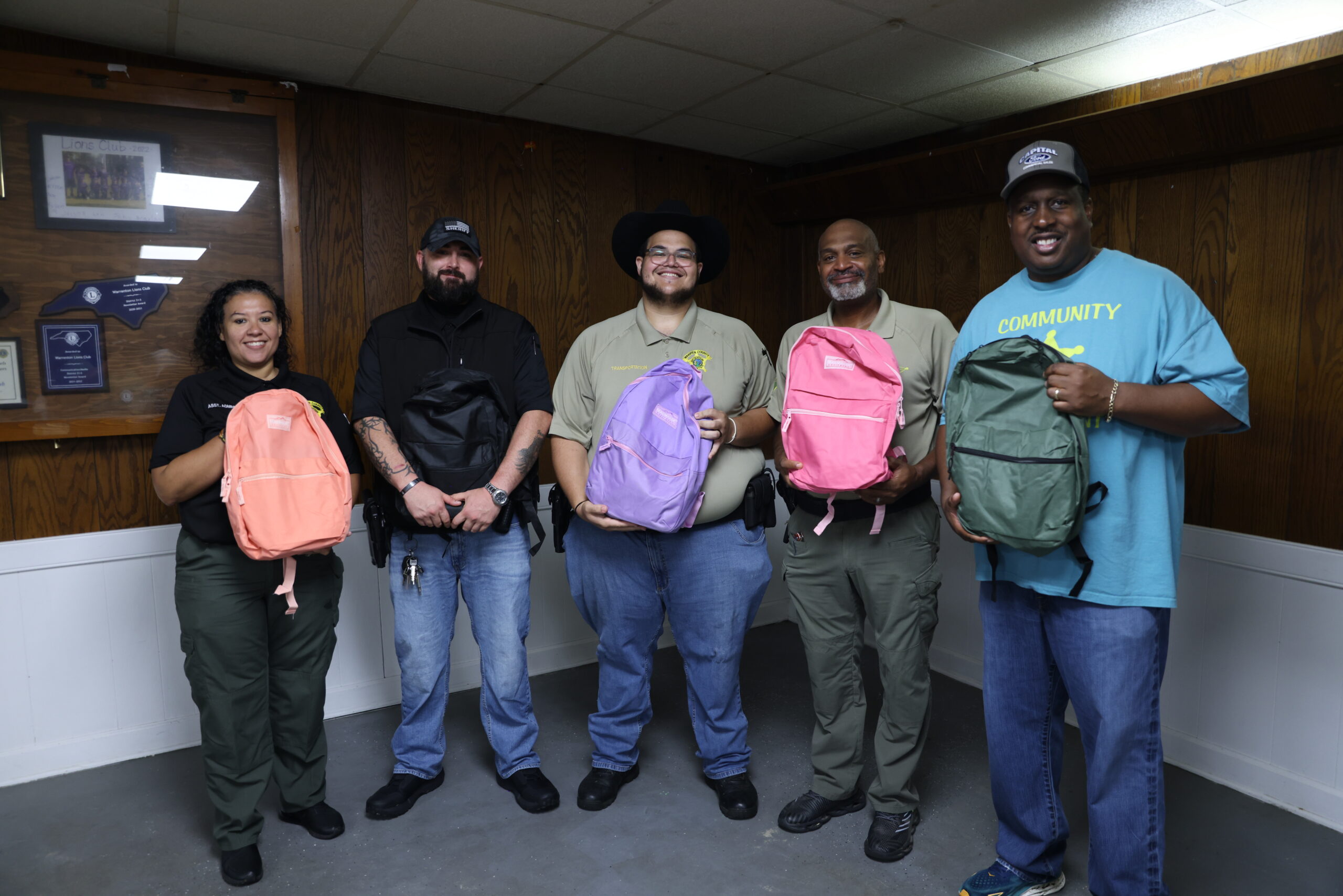 Back to School Giveaway Community Law Enforcement Warren County Warrenton NC August 2025 Warrenist