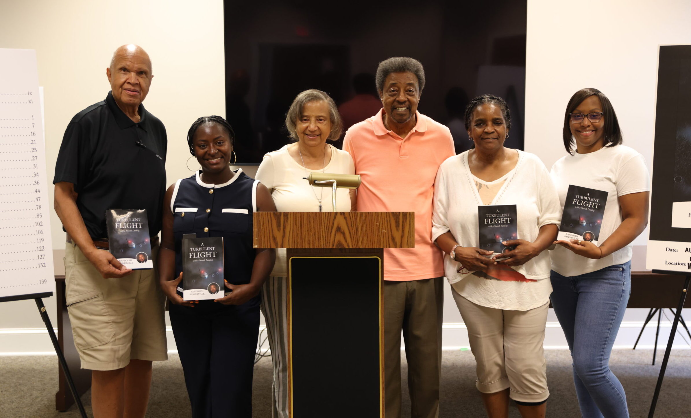 Reginald Baskerville Turbulent Flight with a Smooth Landing Book Signing Warren County Memorial Library Warrenton NC August 2025 Warrenist