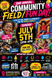 2nd annual community field fun day warrenton nc july 5 2026