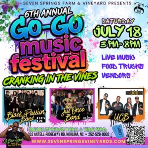 6th annual go go festival seven springs farm and vineyard july 2026
