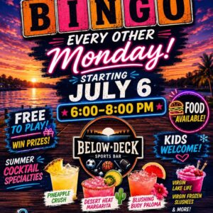 music bingo below deck sports bar littleton lake gaston nc