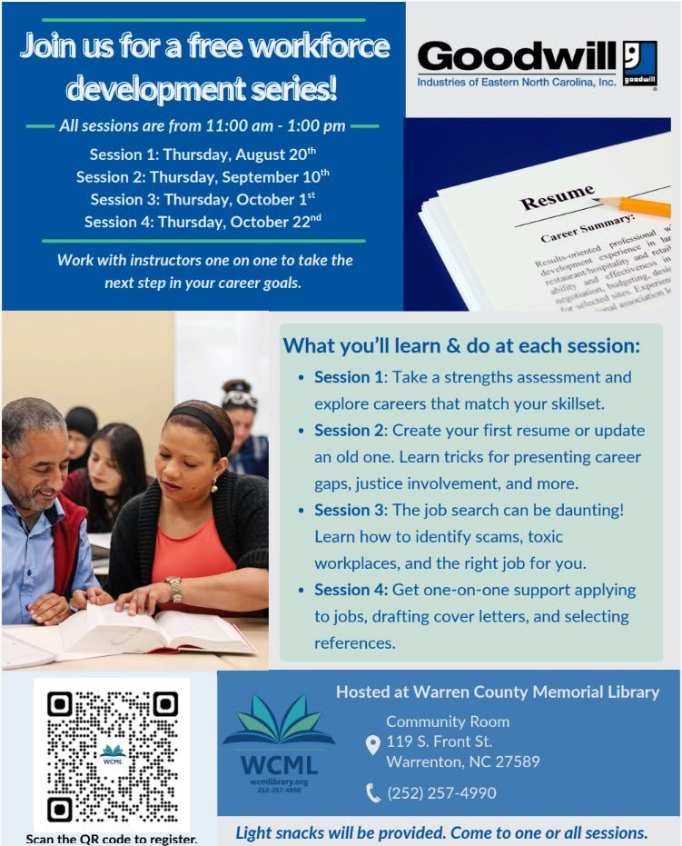 workforce development series warren county economic development warrenton nc